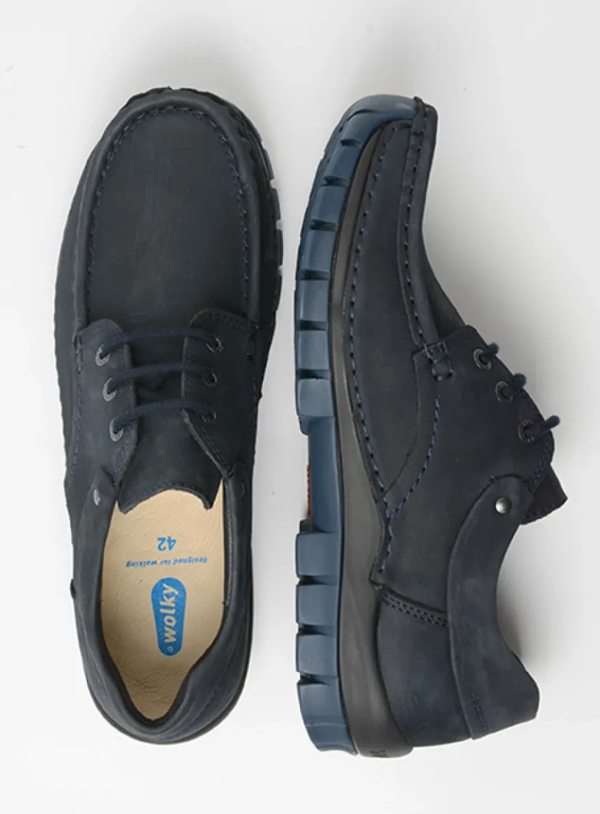 Fly men - blauw nubuck