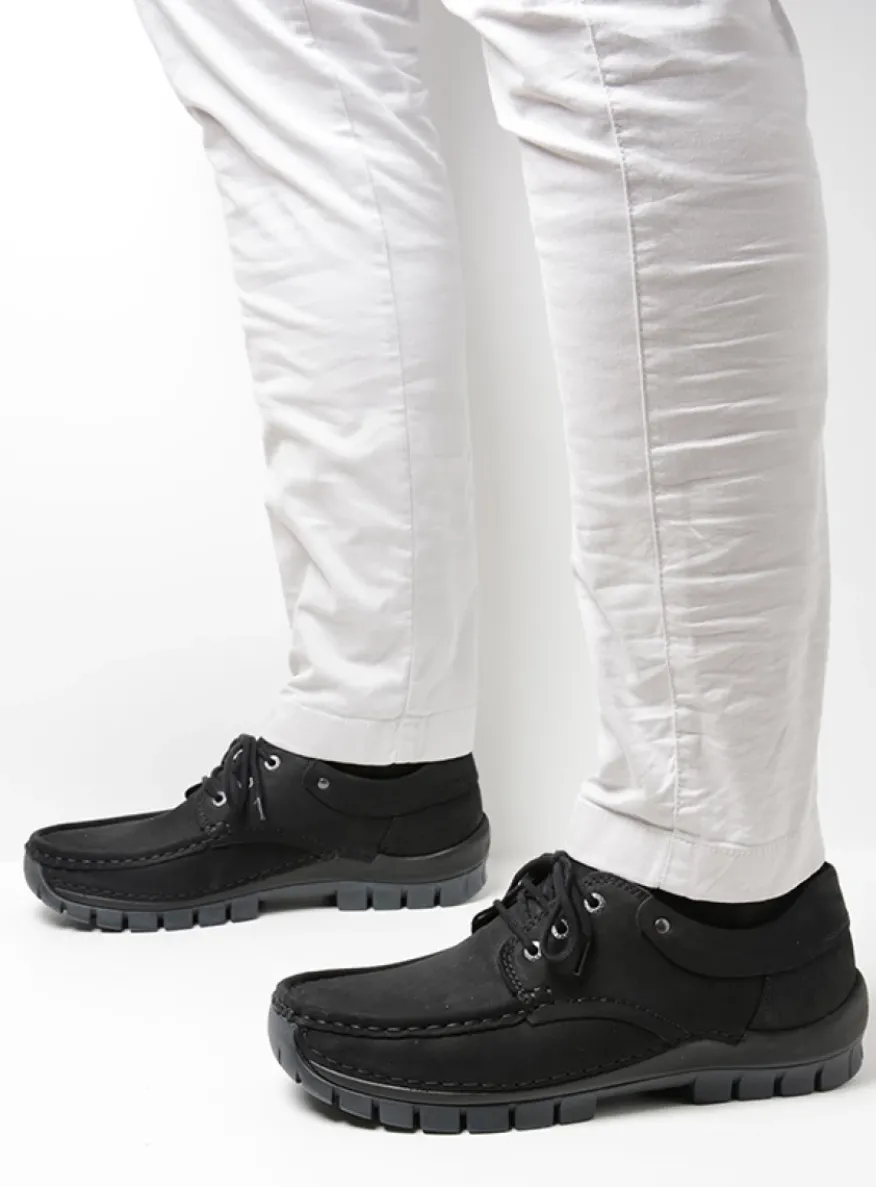 Fly men - zwart nubuck