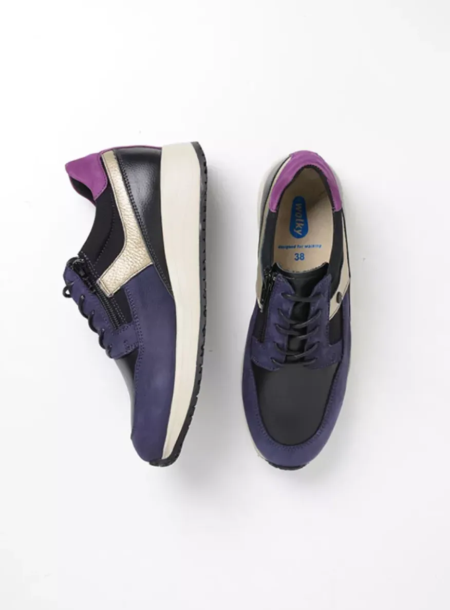 Hammer - paars combi leer