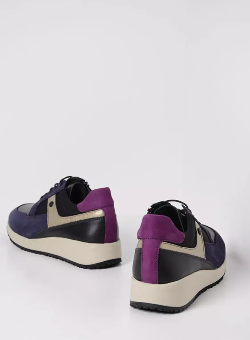 Hammer - paars combi leer