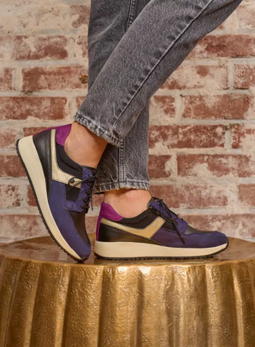 Hammer - paars combi leer