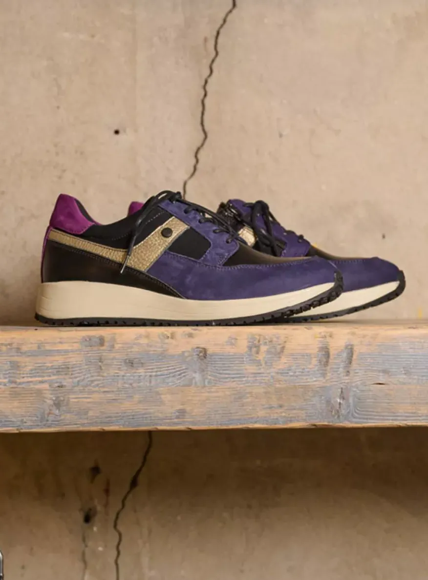 Hammer - paars combi leer