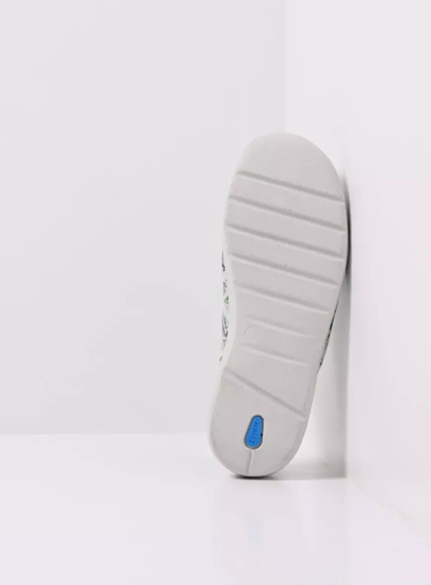 Holland DB - gebroken wit/groen nubuck