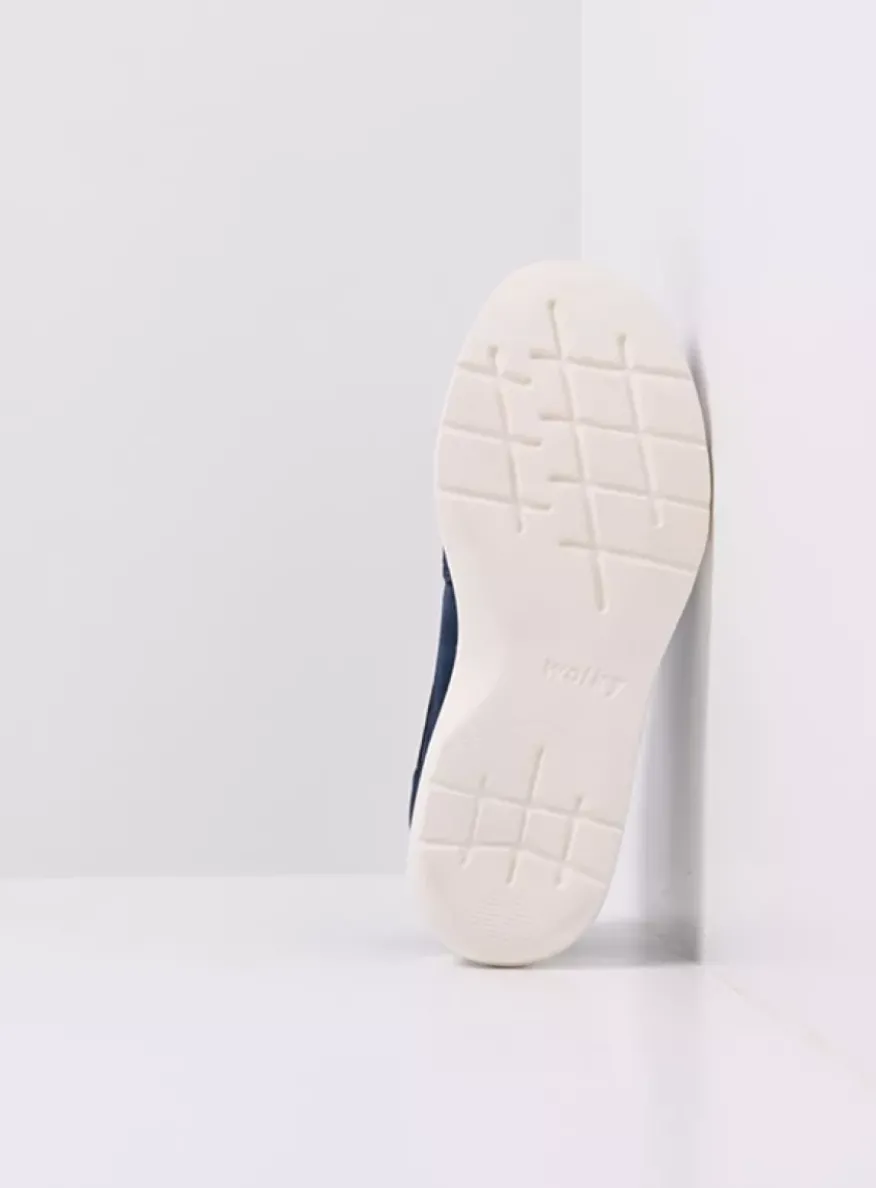 Impact S2F - denim combi stretch leer