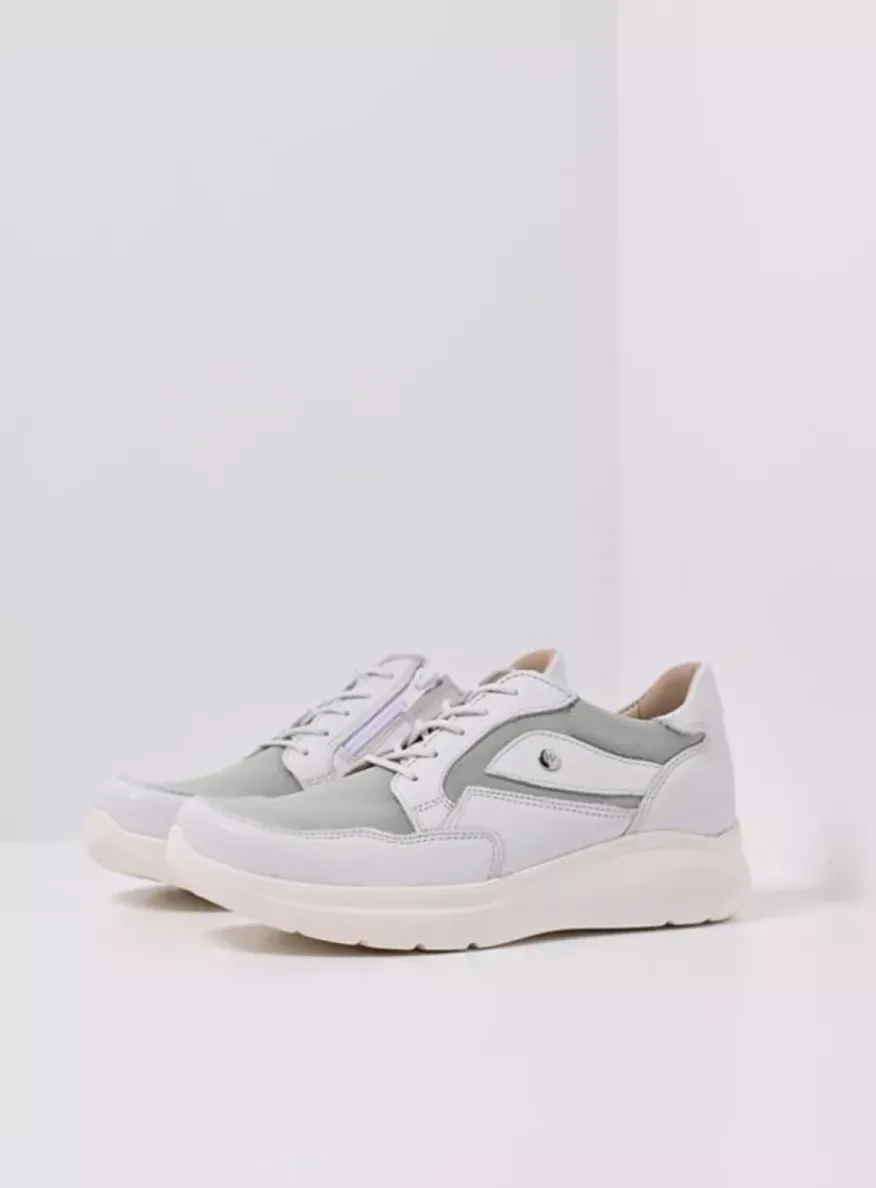 Impact S2F - wit/grijsgroen combi stretchleer