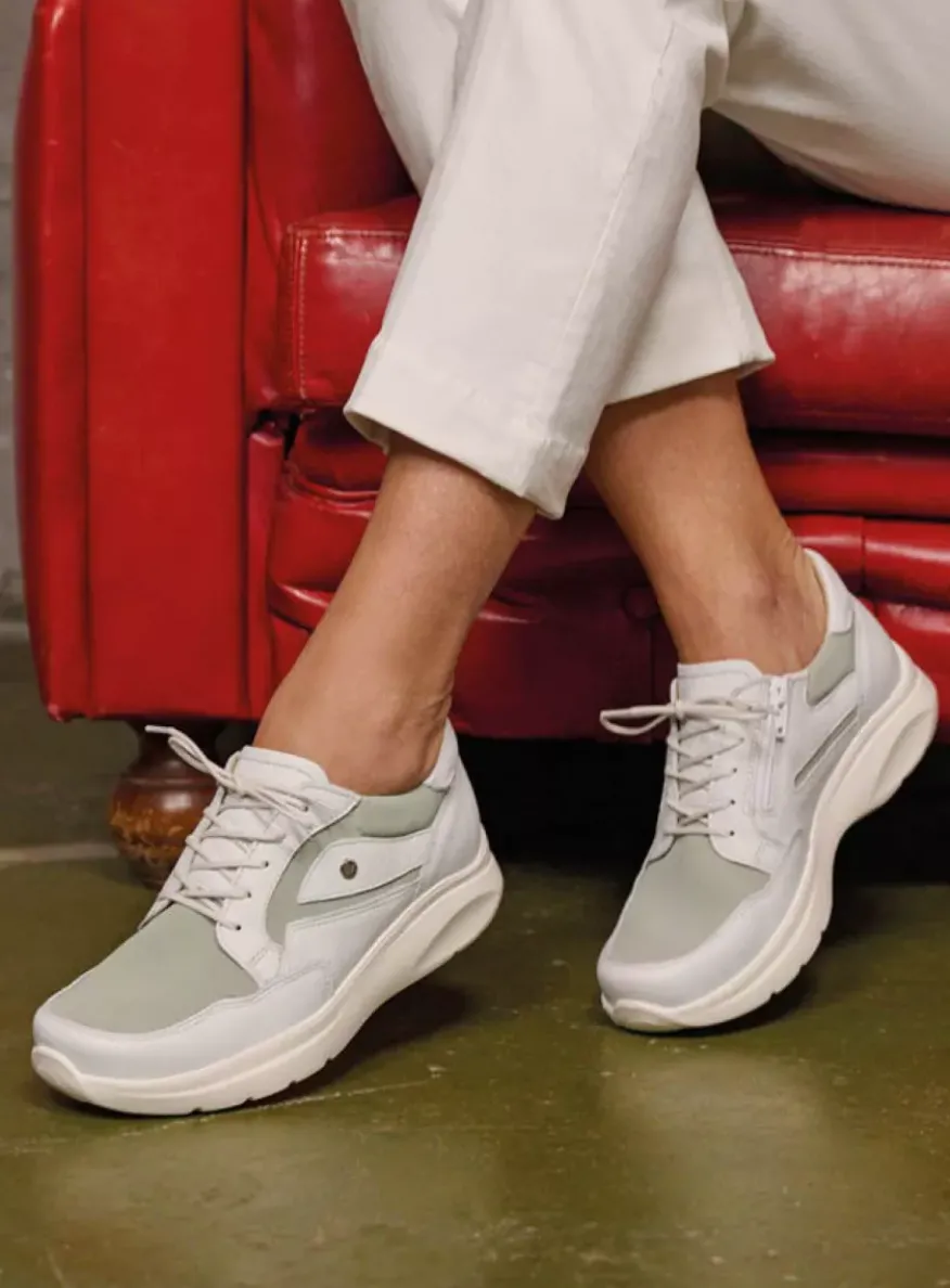 Impact S2F - wit/grijsgroen combi stretchleer