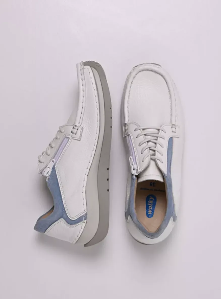 Japura - wit-lichtblauw leer