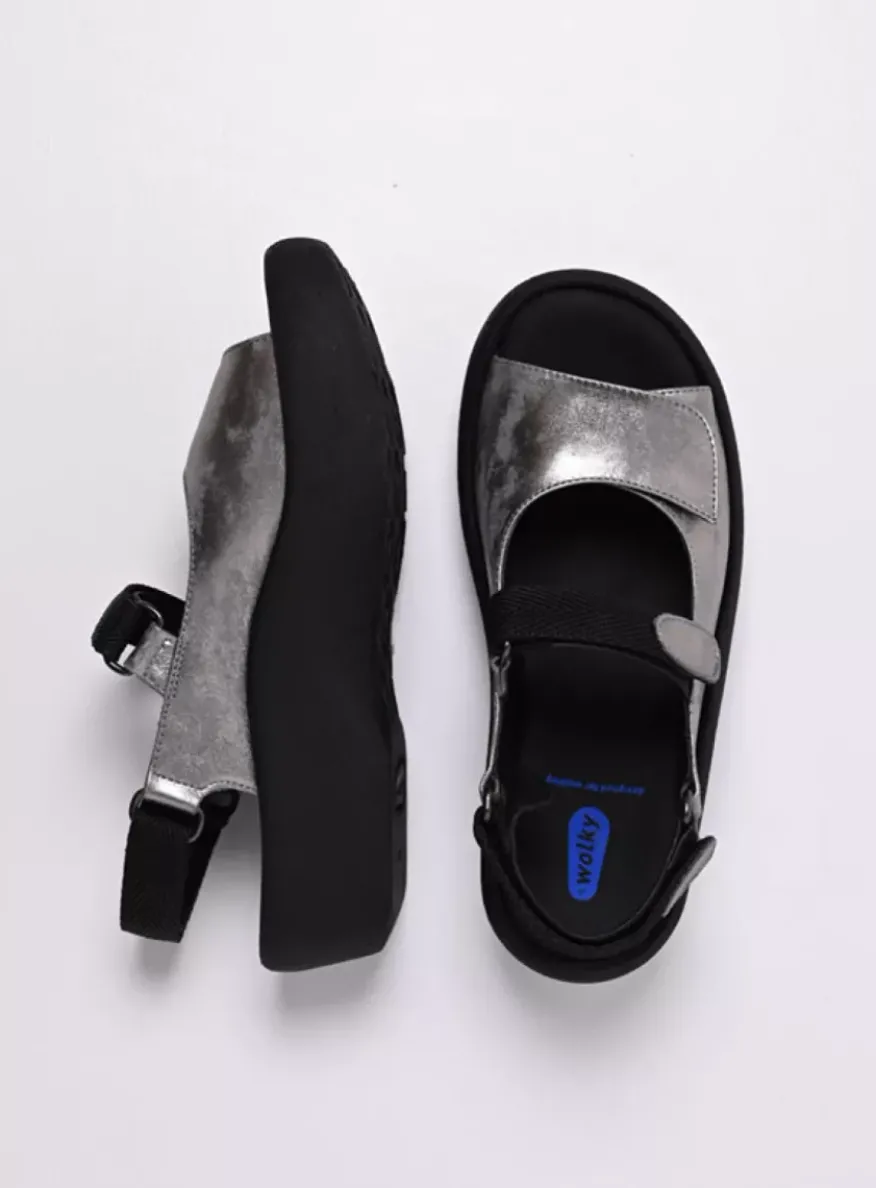 Jewel - grijs metallic nubuck