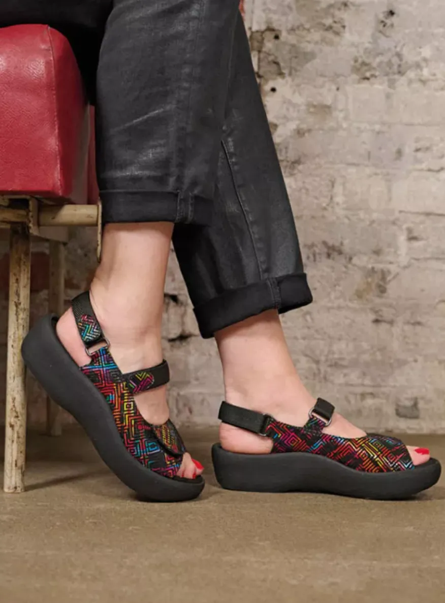 Jewel - zwart multi leer