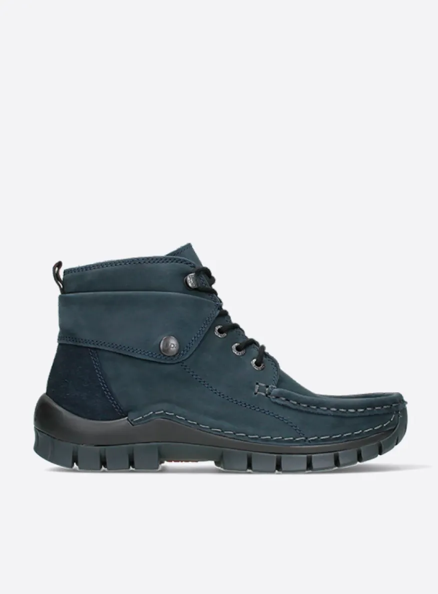 Jump - blauw nubuck