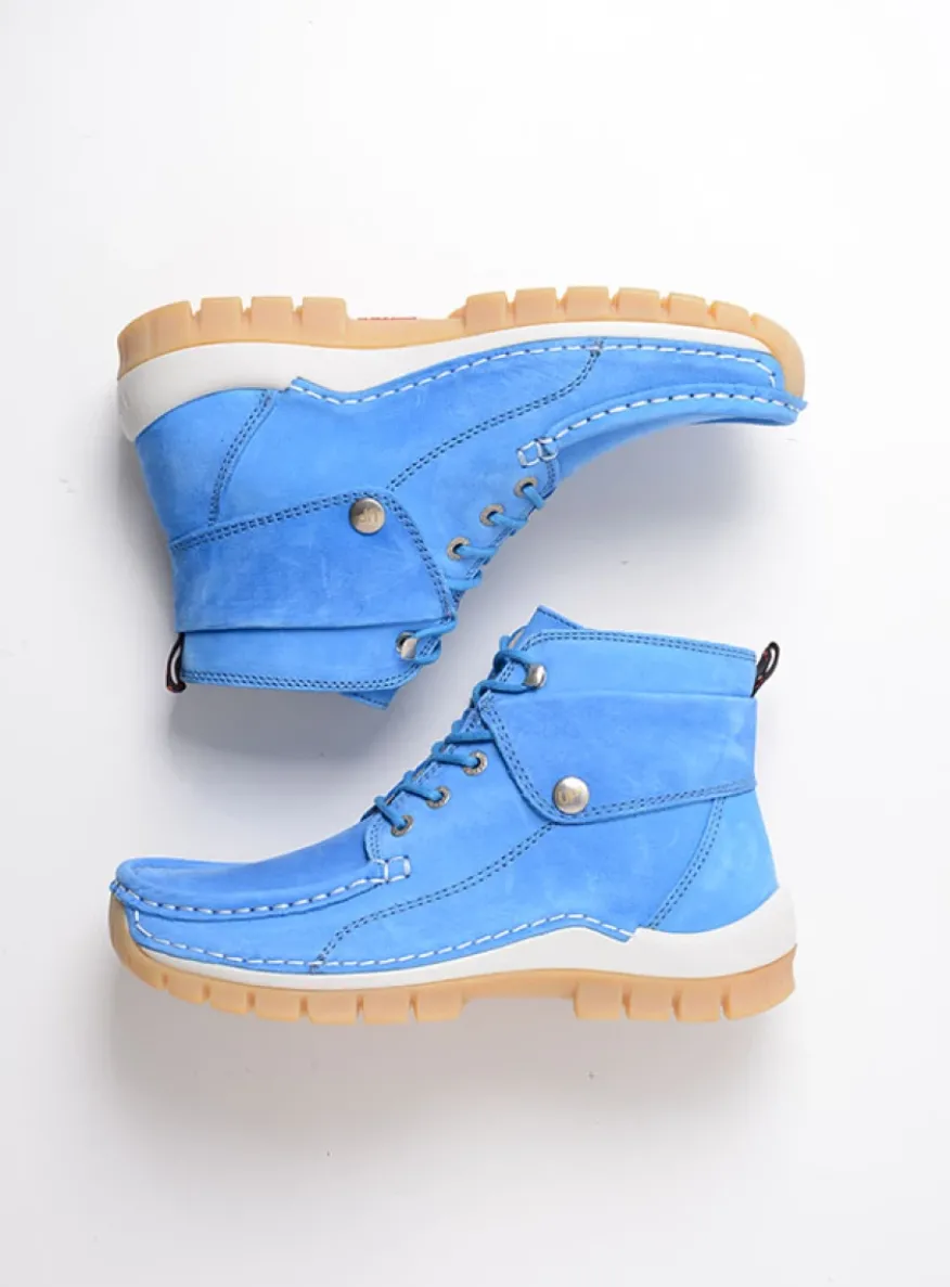 Jump Summer - hemelsblauw nubuck