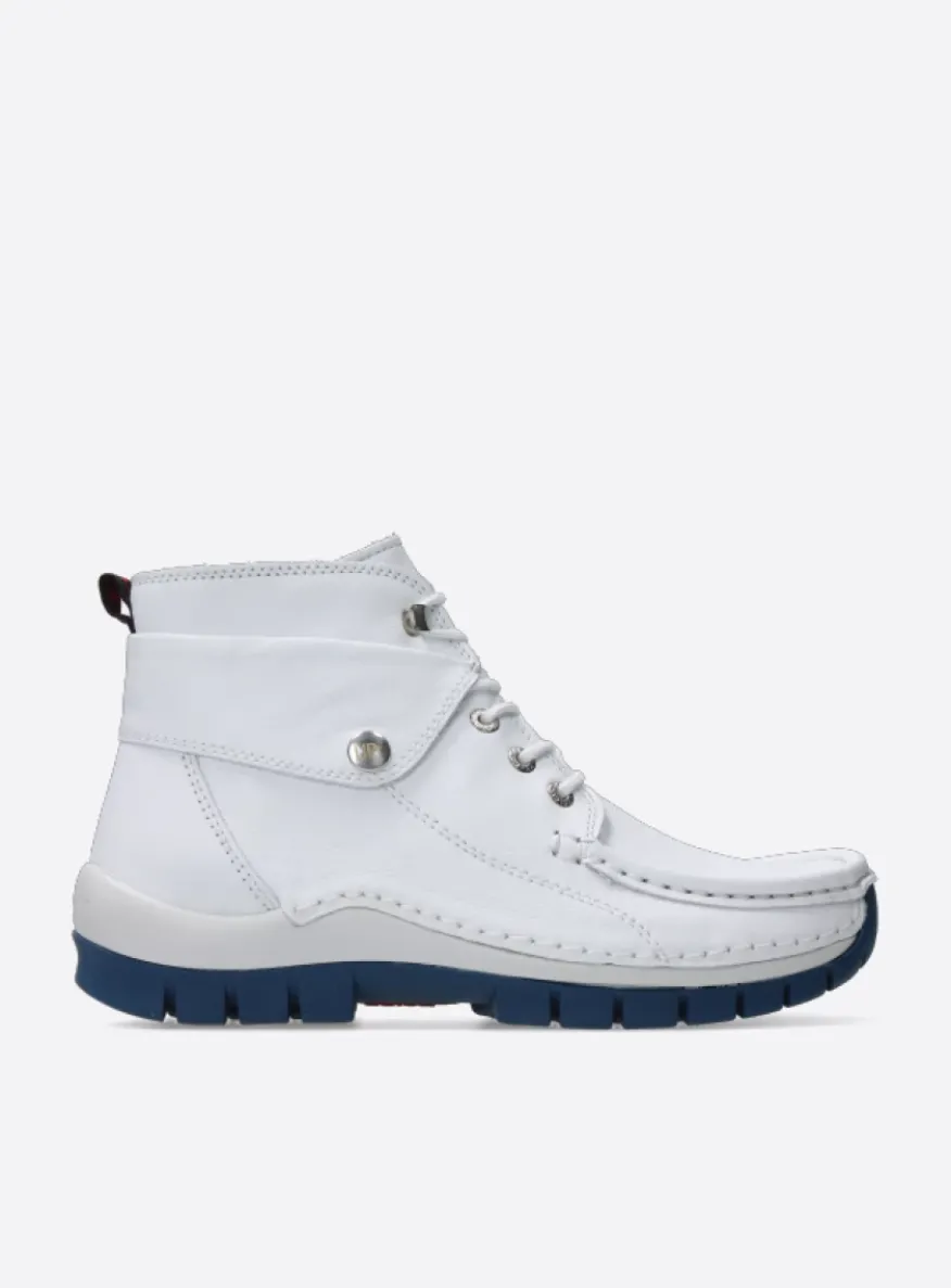 Jump Summer - wit/blauw leer