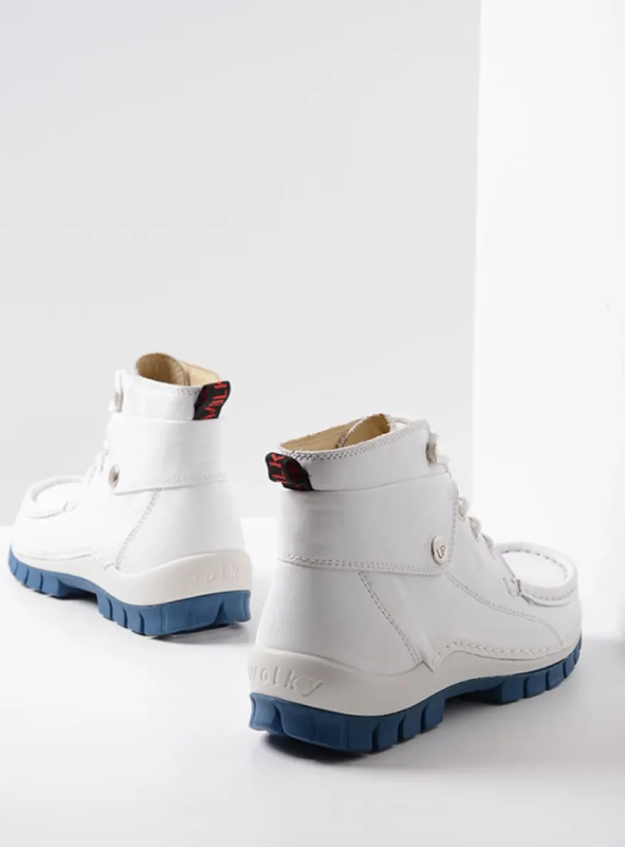 Jump Summer - wit/blauw leer