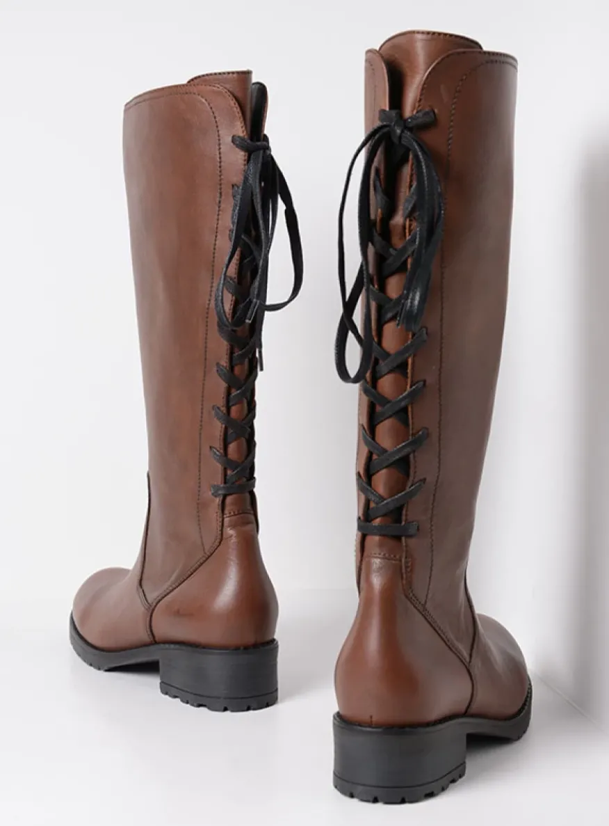 Lascana F2F - cognac leer