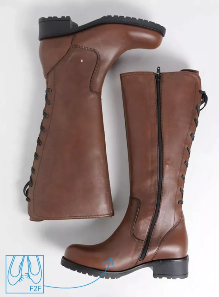 Lascana F2F - cognac leer