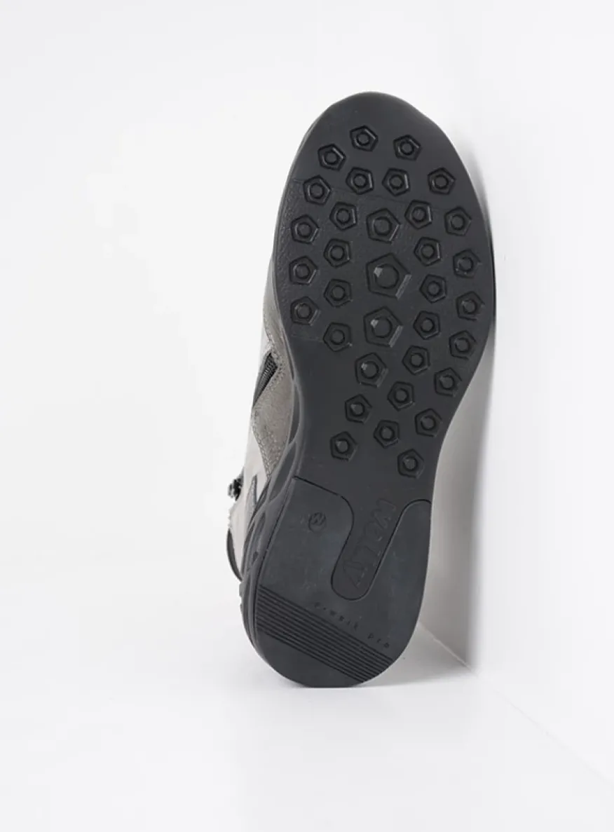 Leap - antraciet combi leer