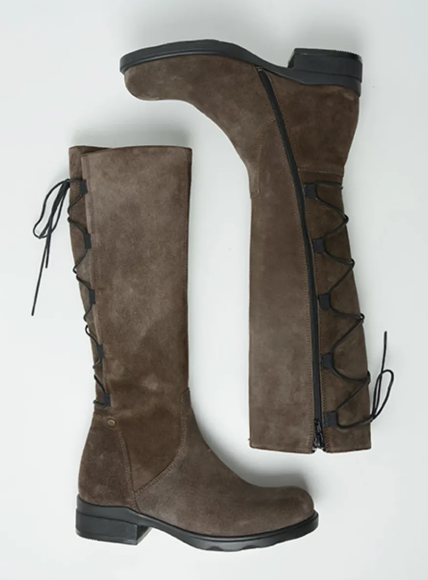 Longview - donkerbruin suede