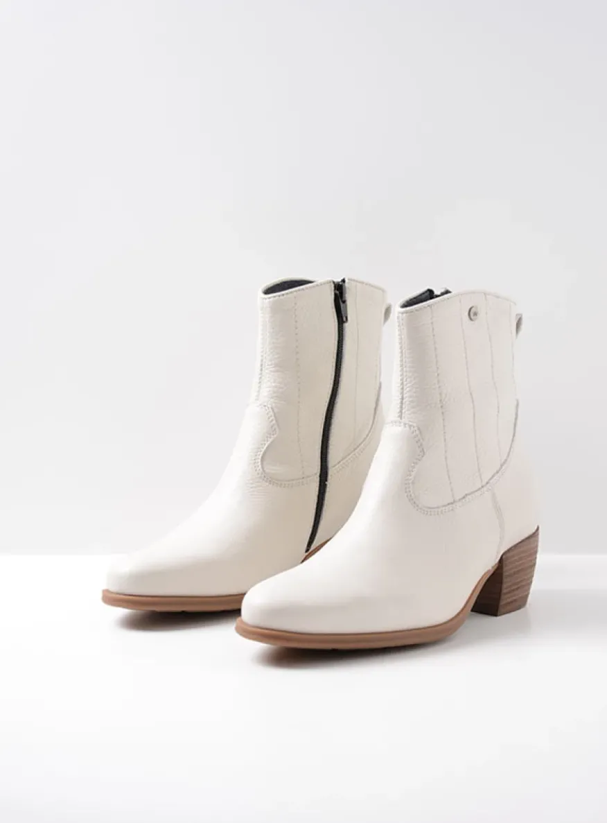 Lubbock - creme wit leer