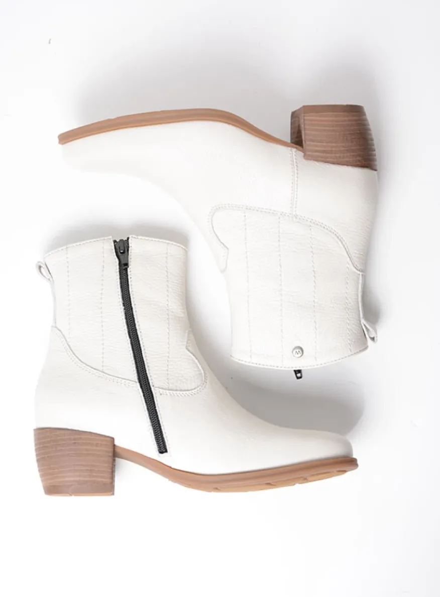 Lubbock - creme wit leer