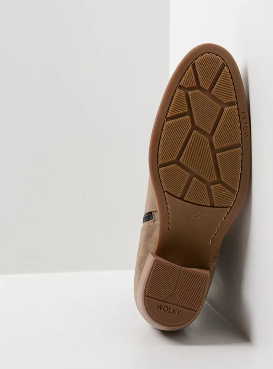 Lubbock - taupe zomer suede