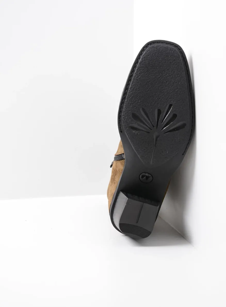 Mallow - donker taupe suede