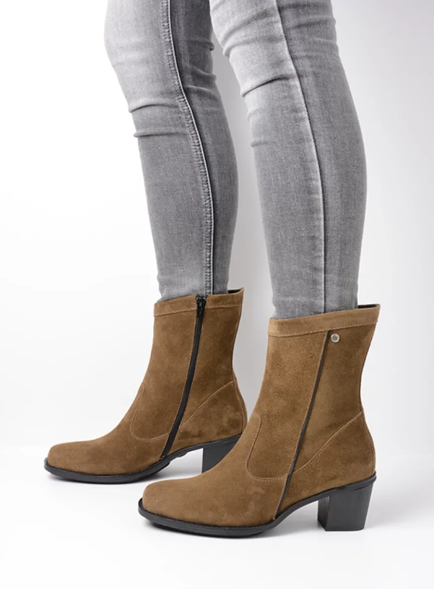 Mallow - donker taupe suede