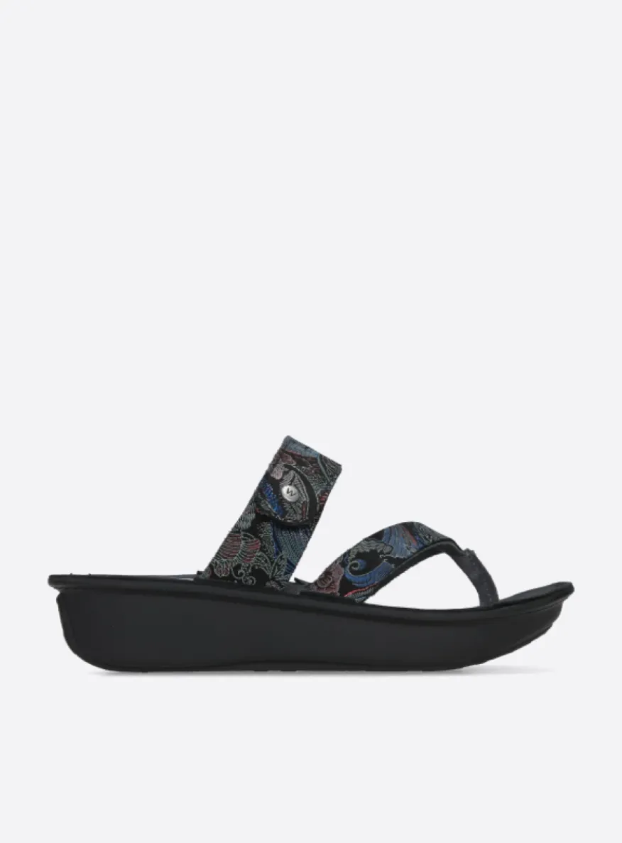 Martinique - zwart/blauw suede