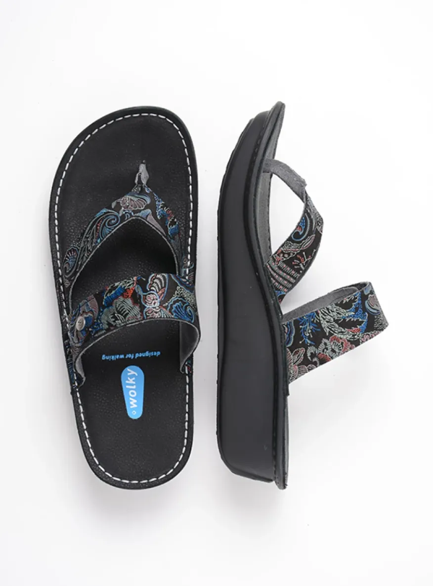 Martinique - zwart/blauw suede