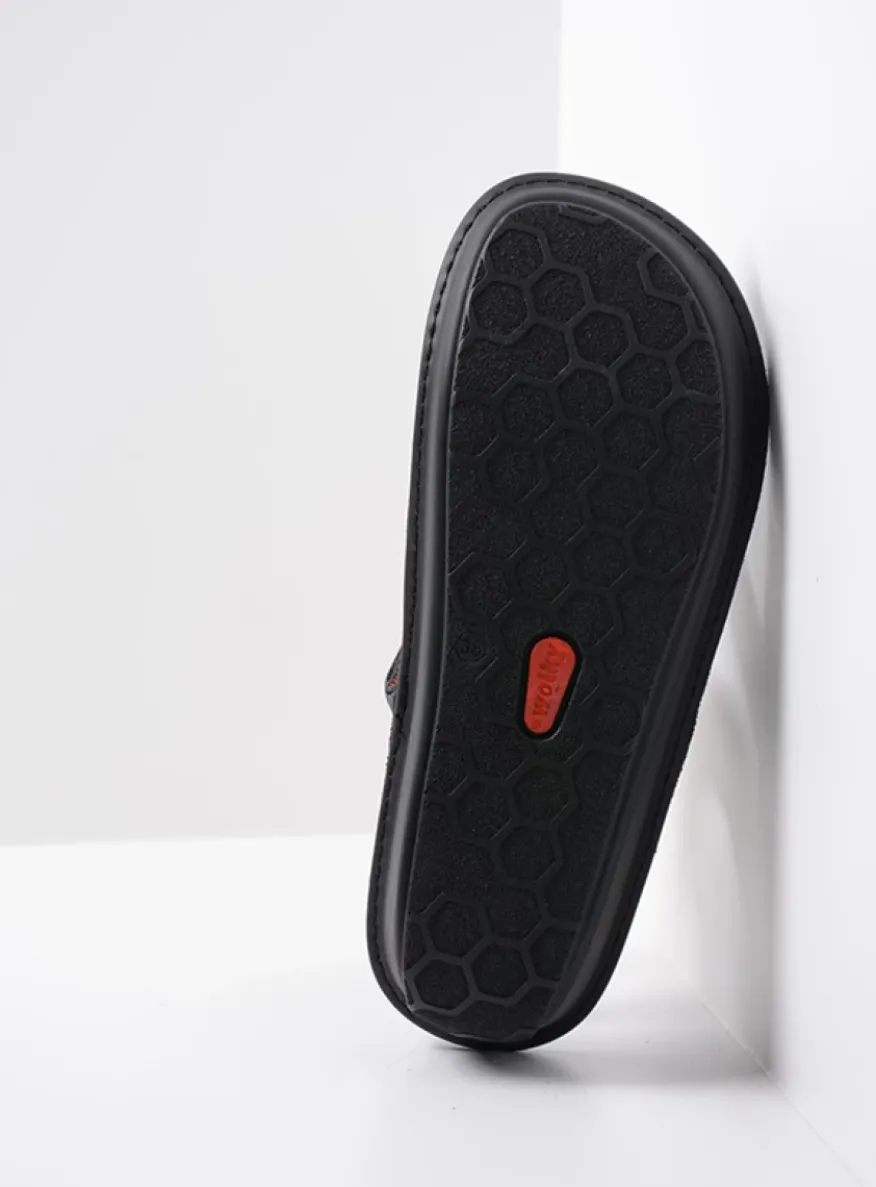 Martinique - zwart/blauw suede