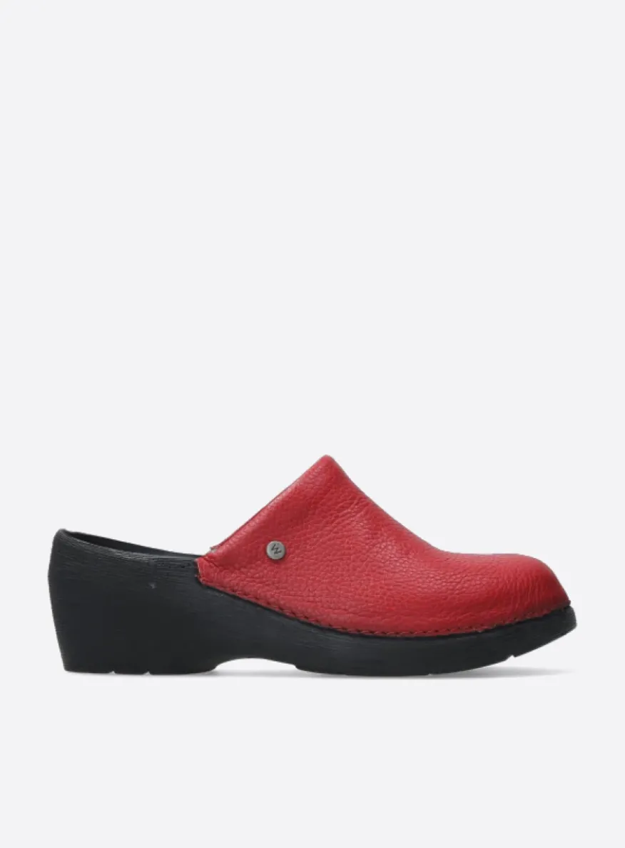 Multi Clog - rood leer