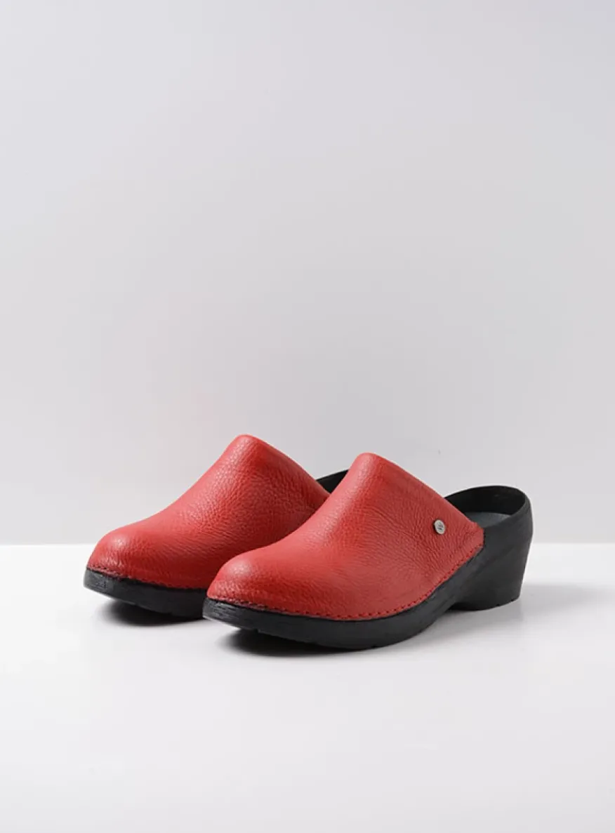 Multi Clog - rood leer