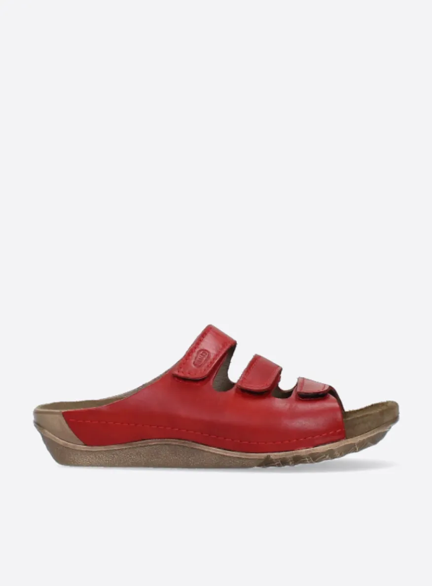 Nomad - rood geolied leer