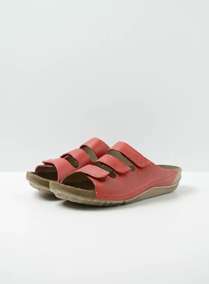 Nomad - rood geolied leer