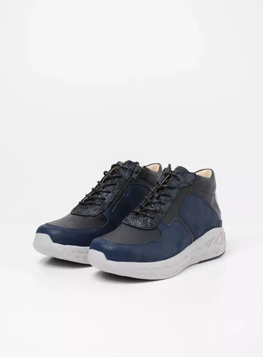 Pep S2F - denim combi stretch leer