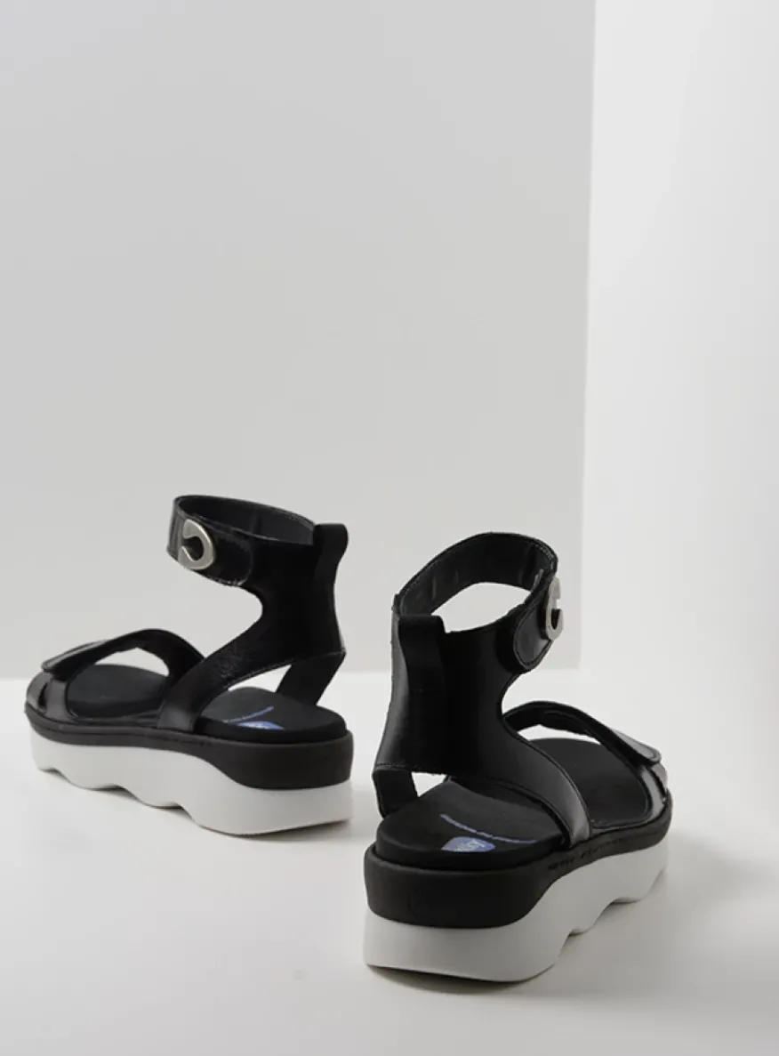 Plata - zwart/wit leer