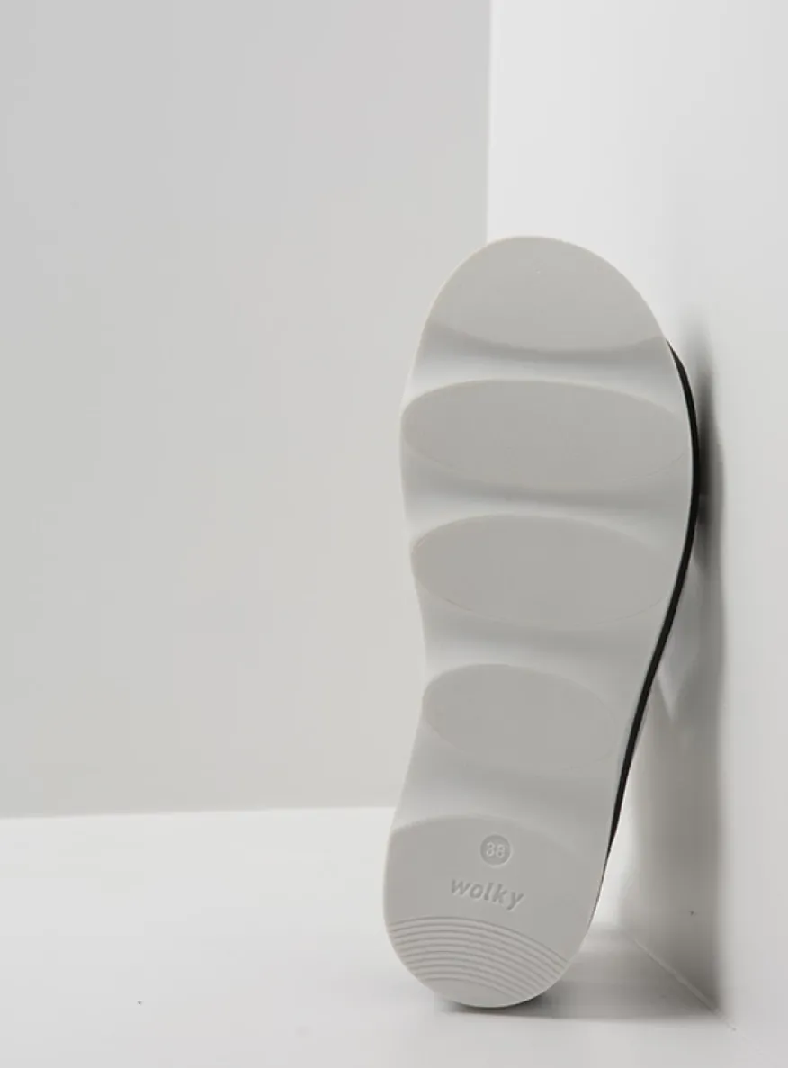 Plata - zwart/wit leer