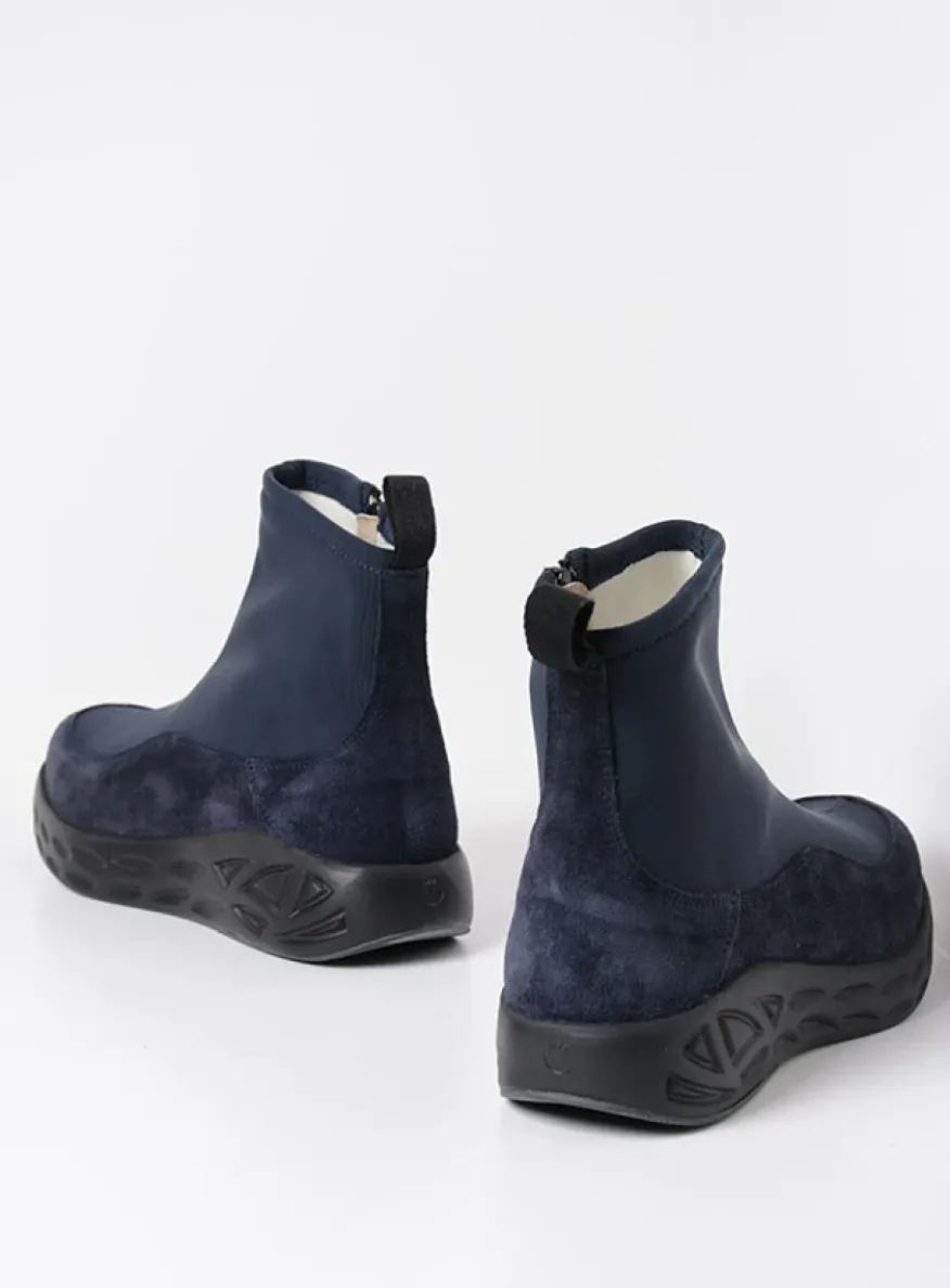 Rebound S2F - blauw stretch suede