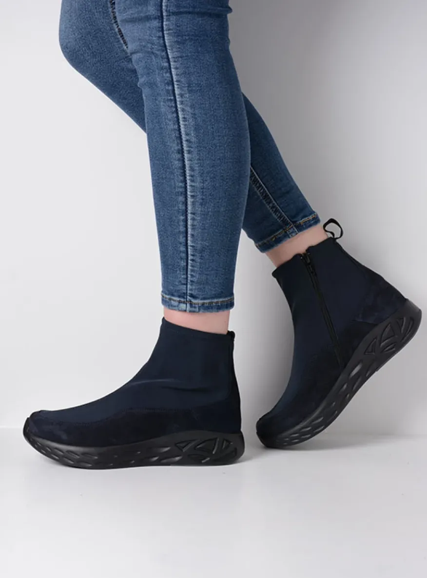 Rebound S2F - blauw stretch suede