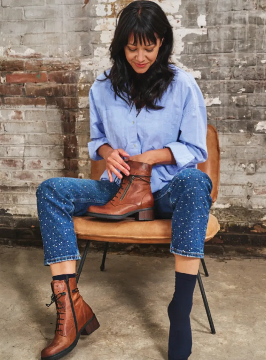 Rimbley - cognac leer