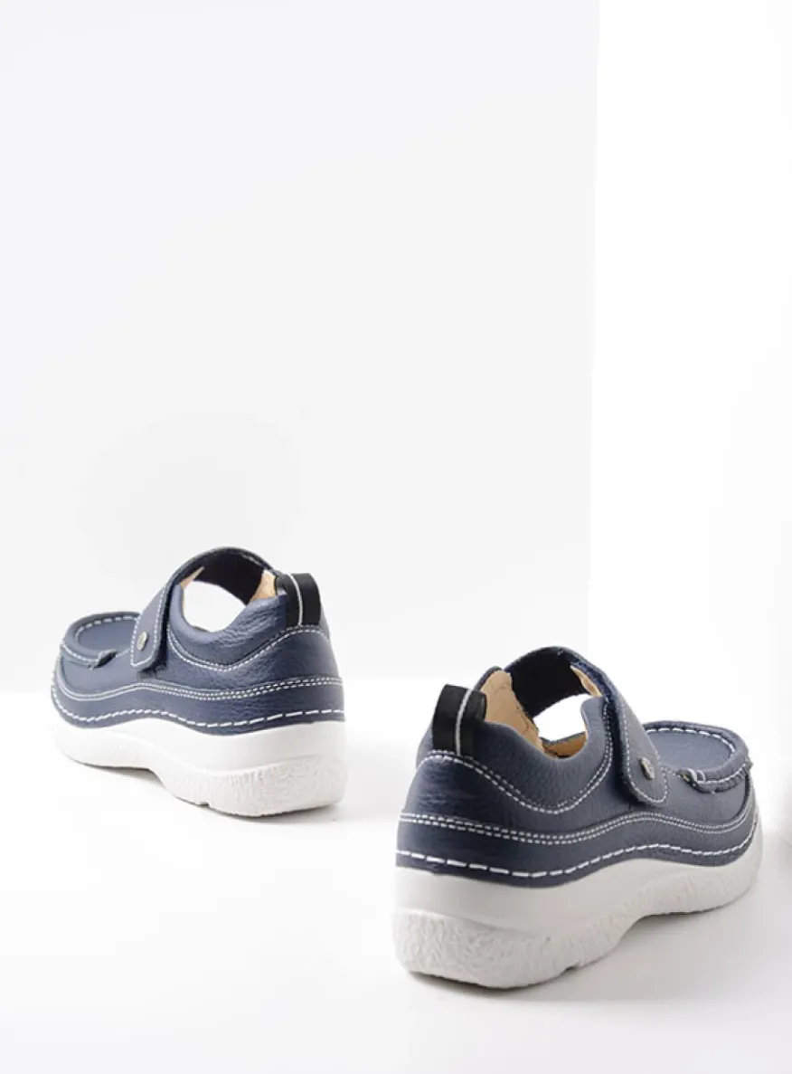 Roll Combi - blauw leer