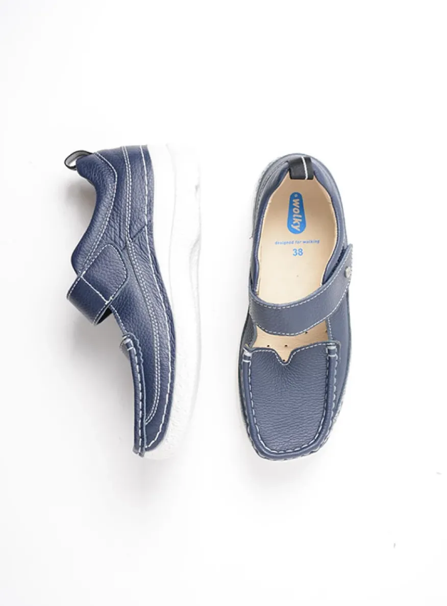 Roll Combi - blauw leer