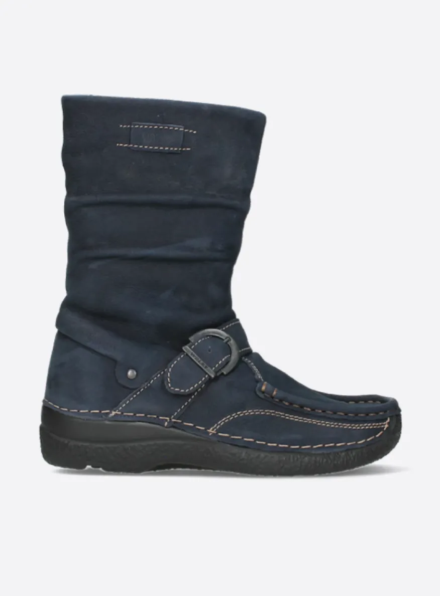 Roll Jacky - blauw nubuck