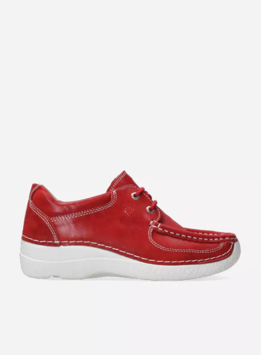 Roll Shoe - rood effectleer