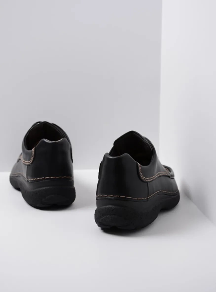 Roll Shoe Men - zwart leer