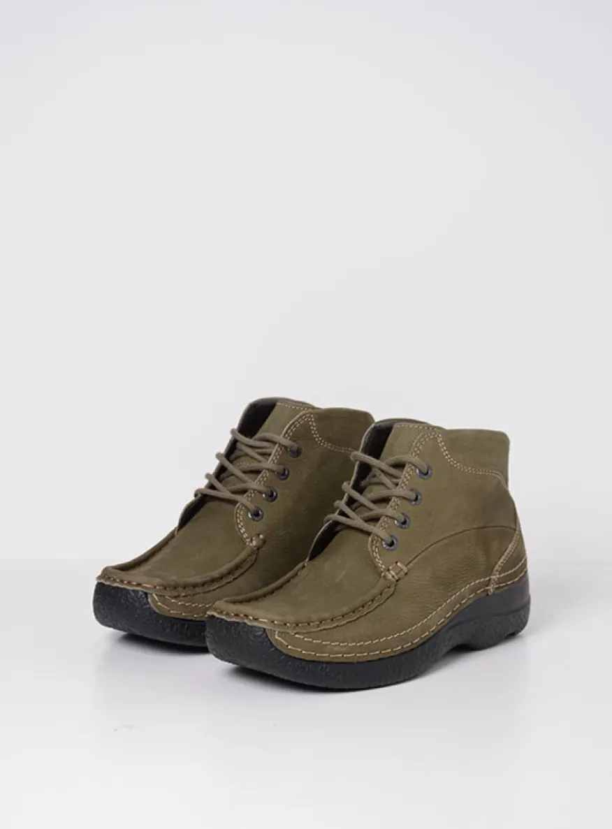 Roll Shoot - pesto groen nubuck