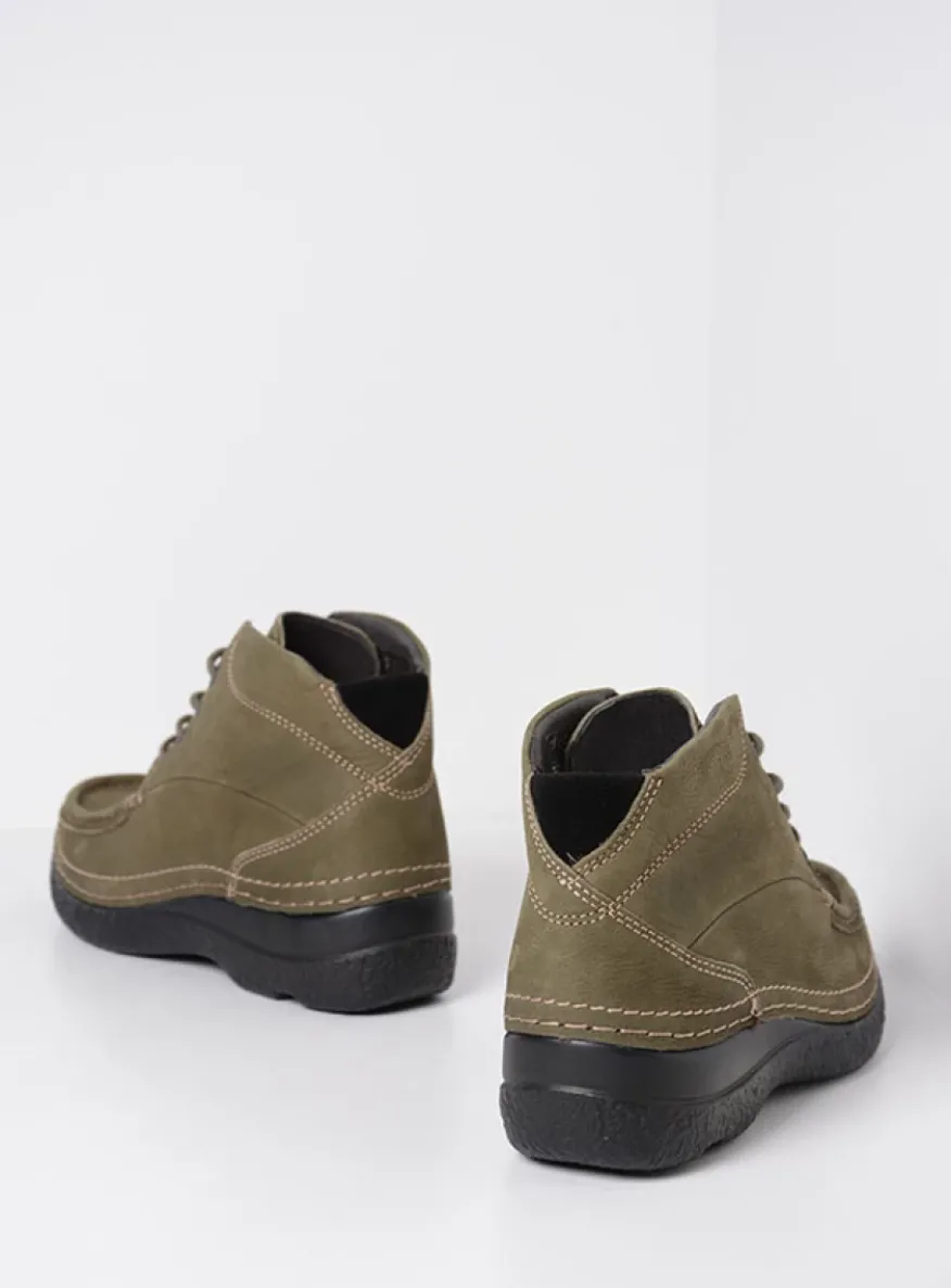 Roll Shoot - pesto groen nubuck