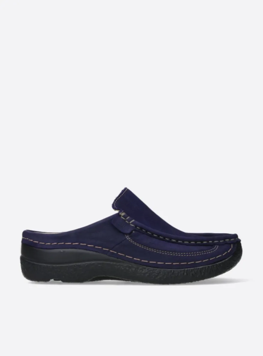 Roll Slide - paars nubuck