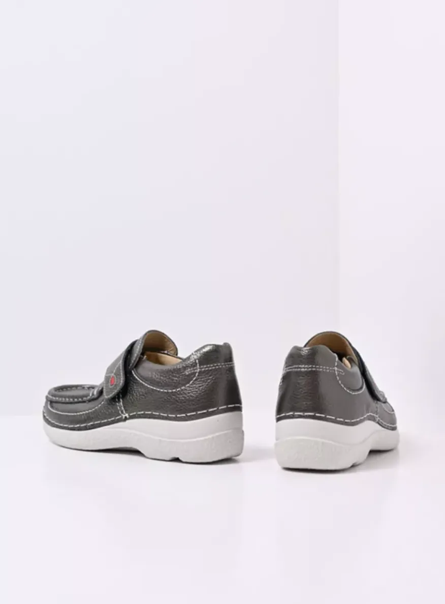 Roll Strap - antraciet leer