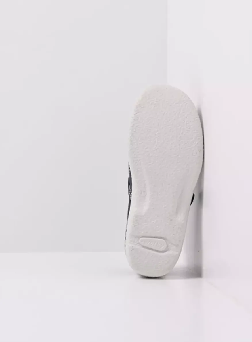 Roll Strap - blauw leer