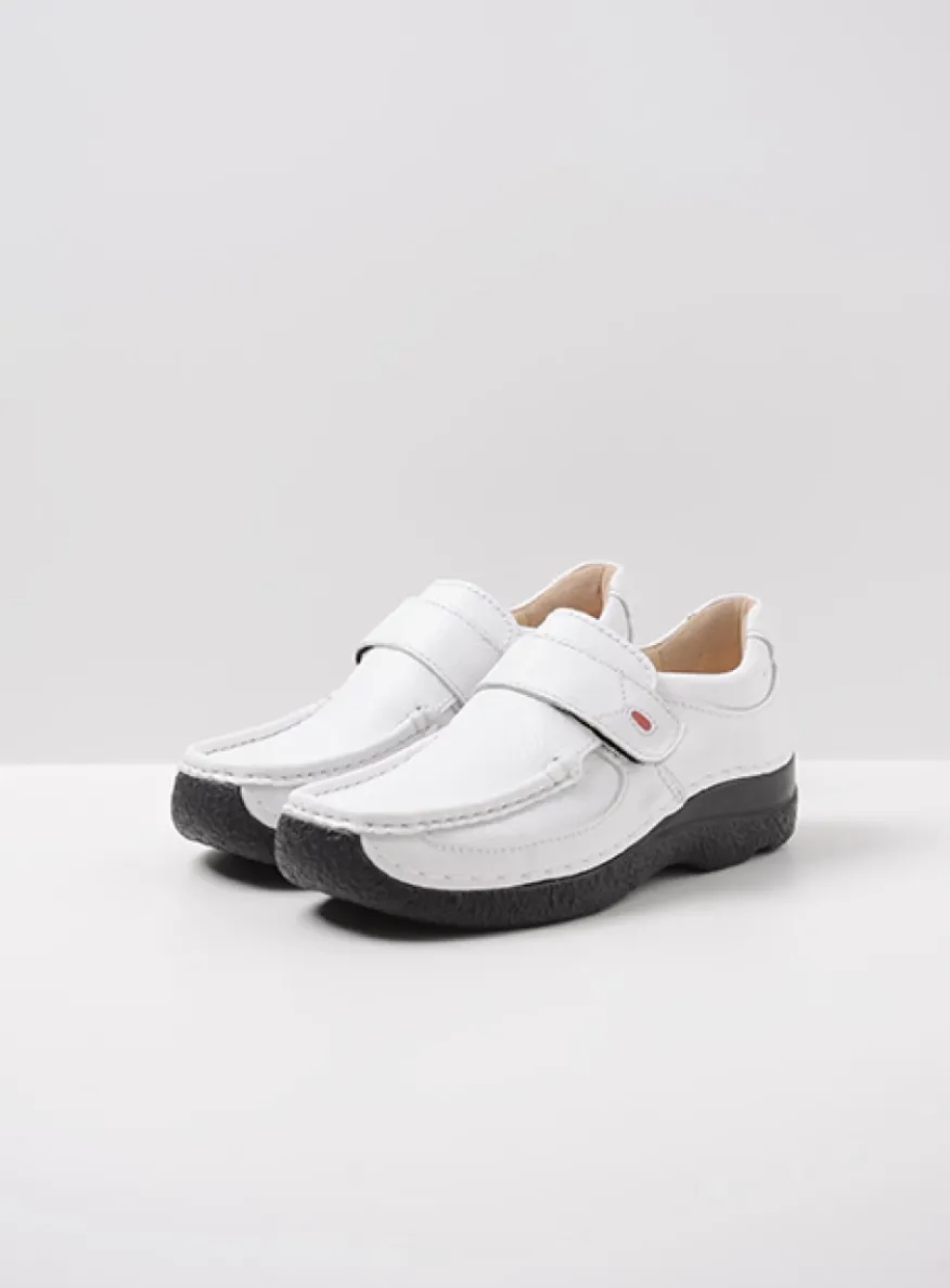 Roll Strap - wit leer